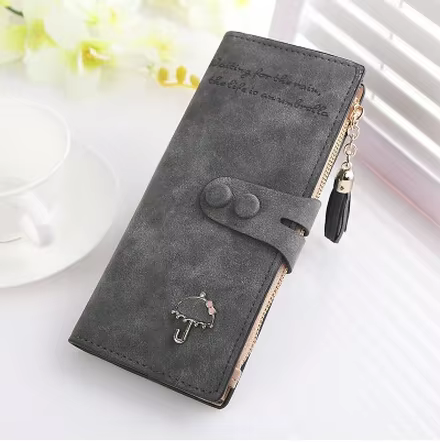 Portefeuilles pour femmes en cuir PU mat, sacs à main pour femmes, fermoir à boucle, pochette à ferm