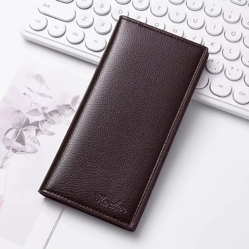 Portefeuille Long pour hommes, fente multi-cartes, peut contenir un téléphone portable, sac pour car