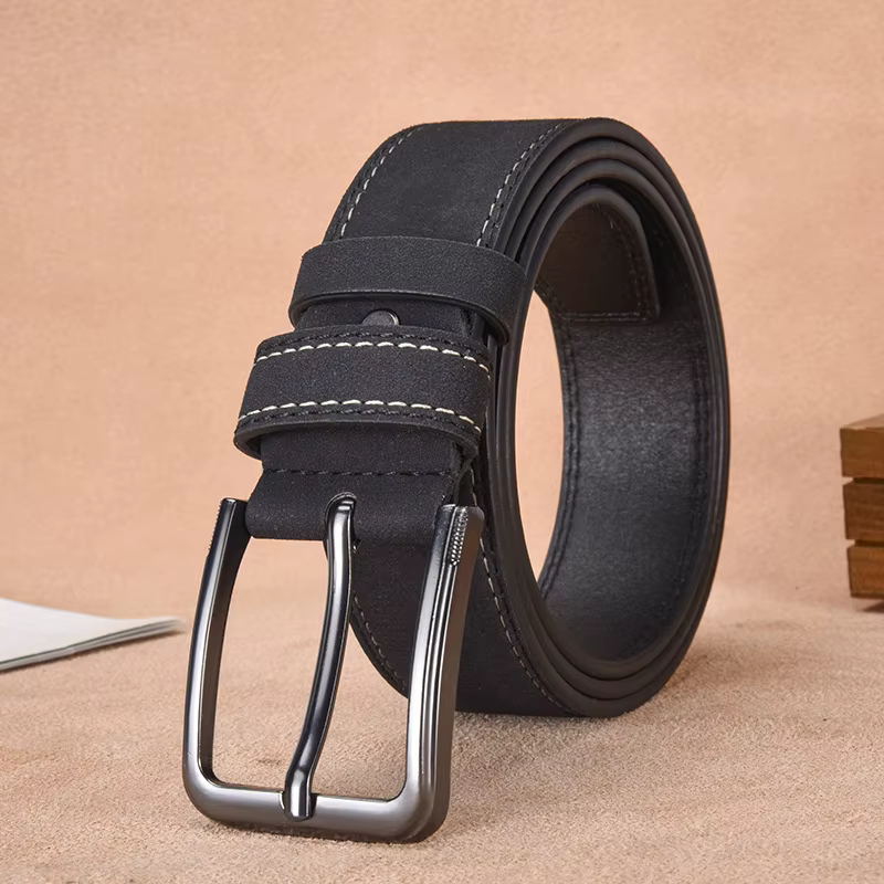 Ceinture pour homme avec boucle en métal, ceinture de créateur tendance, polyvalente pour les tenues
