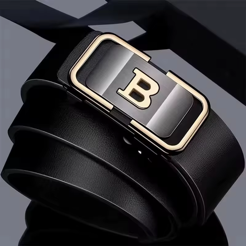 Ceinture pour hommes d'affaires de mode véritable marque de luxe ceinture boucle en métal ceinture e