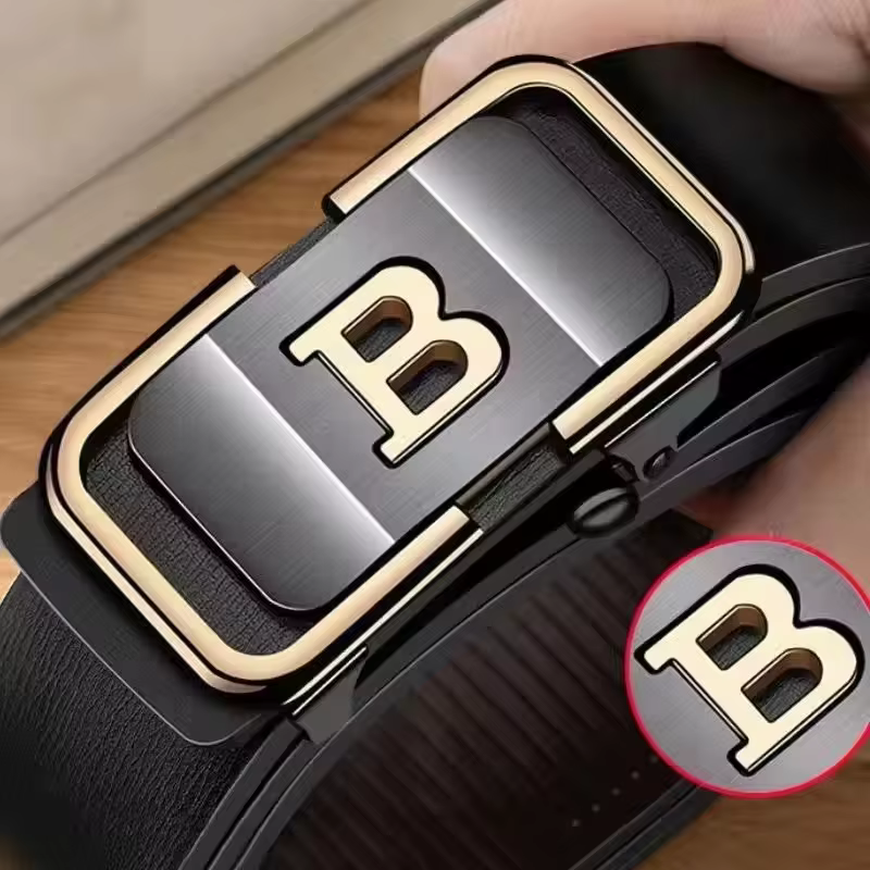 Ceinture pour hommes d'affaires de mode véritable marque de luxe ceinture boucle en métal ceinture e