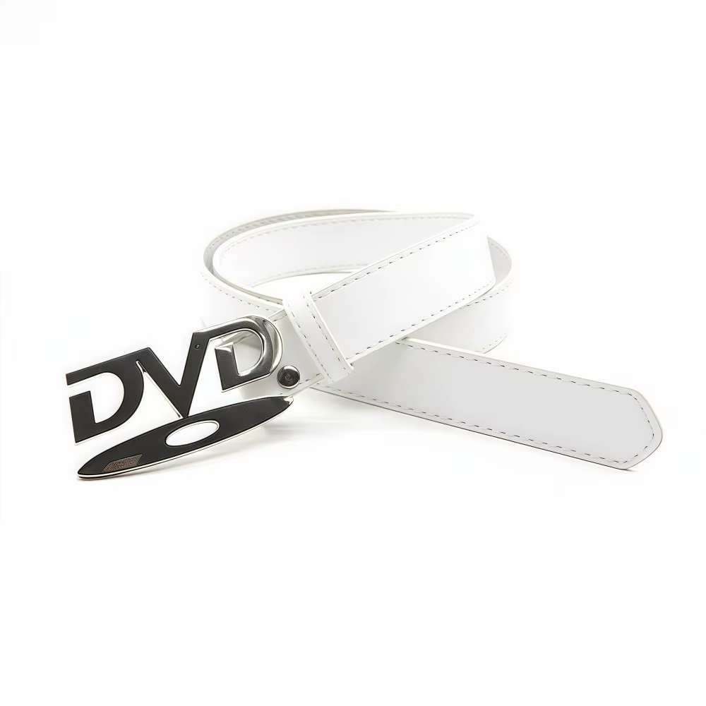 Ceinture polyvalente pour femme au design mode DVD, avec boucle unisexe au design nostalgique, robus