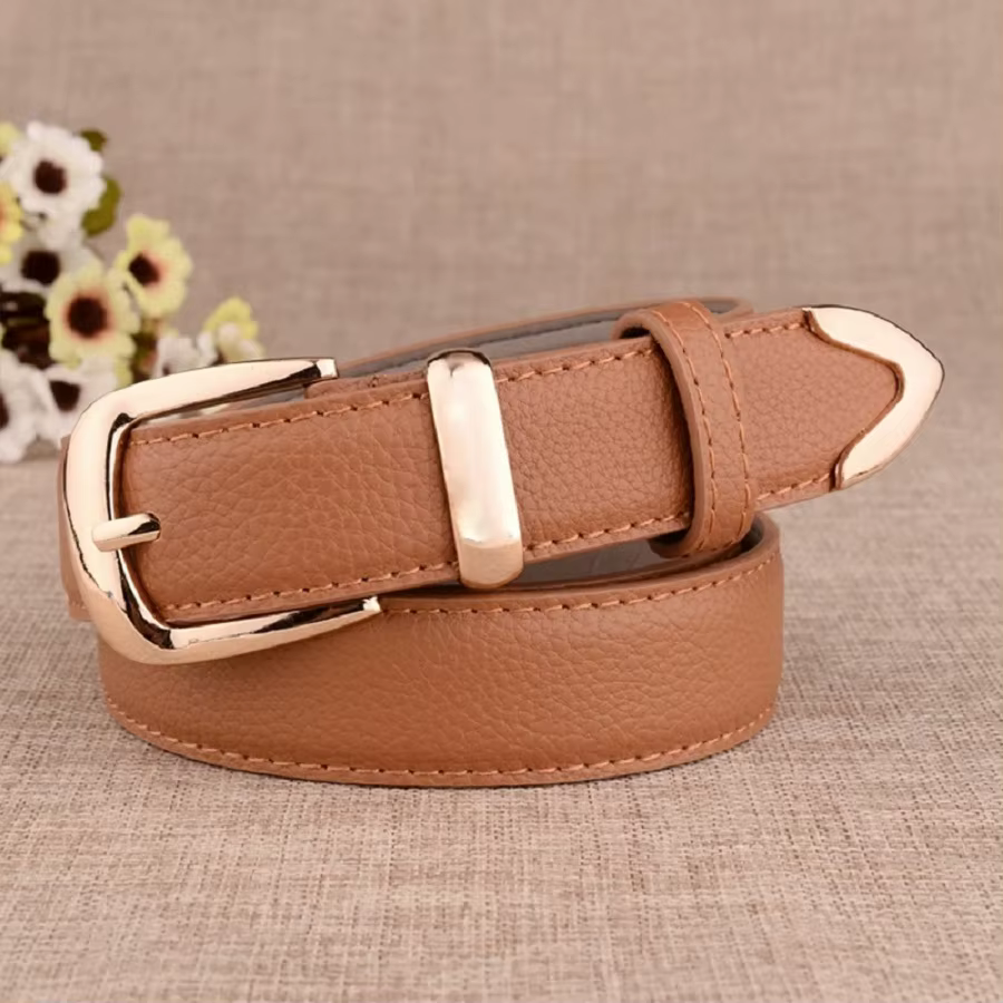 Ceinture de pantalon en cuir pour femmes, tendance, blanche, mode, haute qualité, solide, Vintage, b