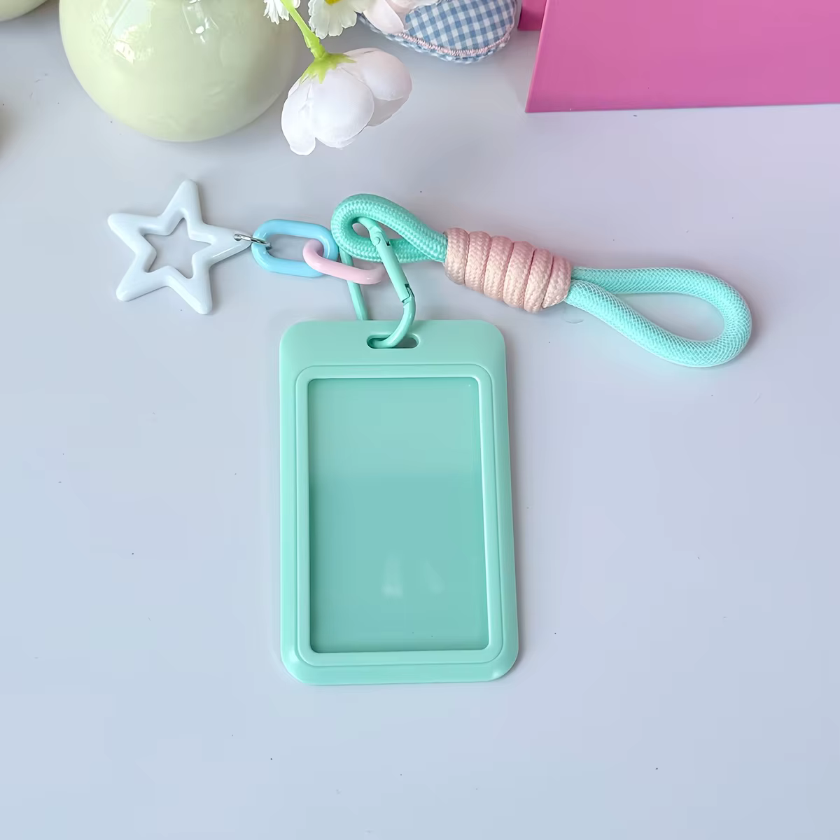 Porte-cartes 2D monochrome, porte-cartes de visite, porte-étiquette nominative pour étudiant