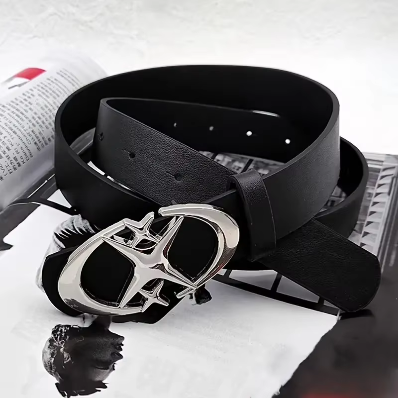 Ceinture élégante à boucle métallique croisée ovale – Durable, simple et universelle compatible – Id