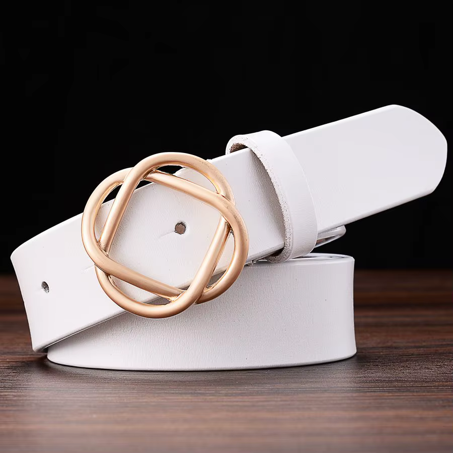 Ceinture en cuir classique pour femme, ceinture de marque pour femme, environnement 3.3cm, longueur
