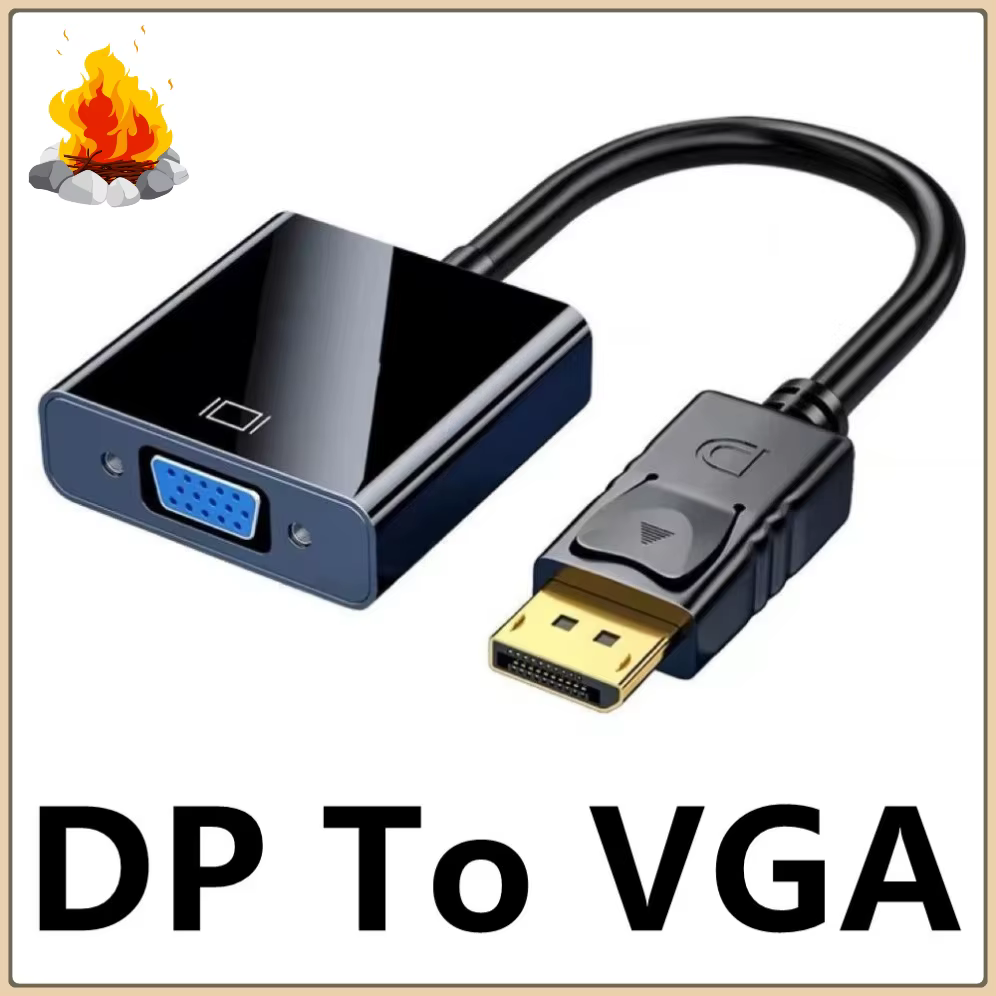 Convertisseur DP vers VGA DisplayPort mâle vers VGA femelle, adaptateur convertisseur 1080P DP vers 