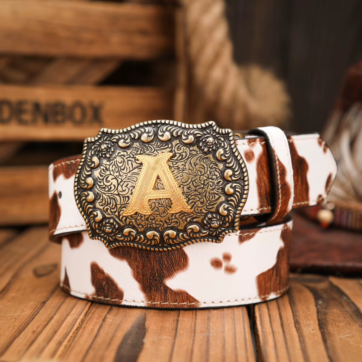 Ceinture décontractée, individuelle et rétro, accessoire vestimentaire en PU marron, boucle en métal