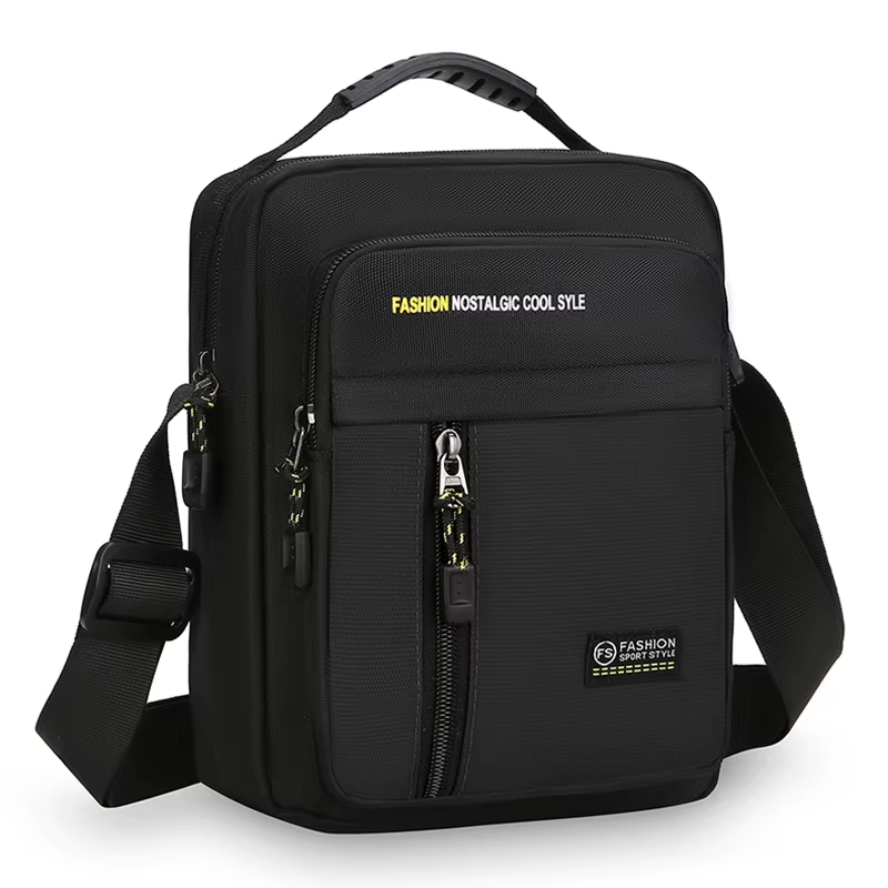 Sac à bandoulière simple pour hommes, sac de rangement de grande capacité, sacs à bandoulière multi-