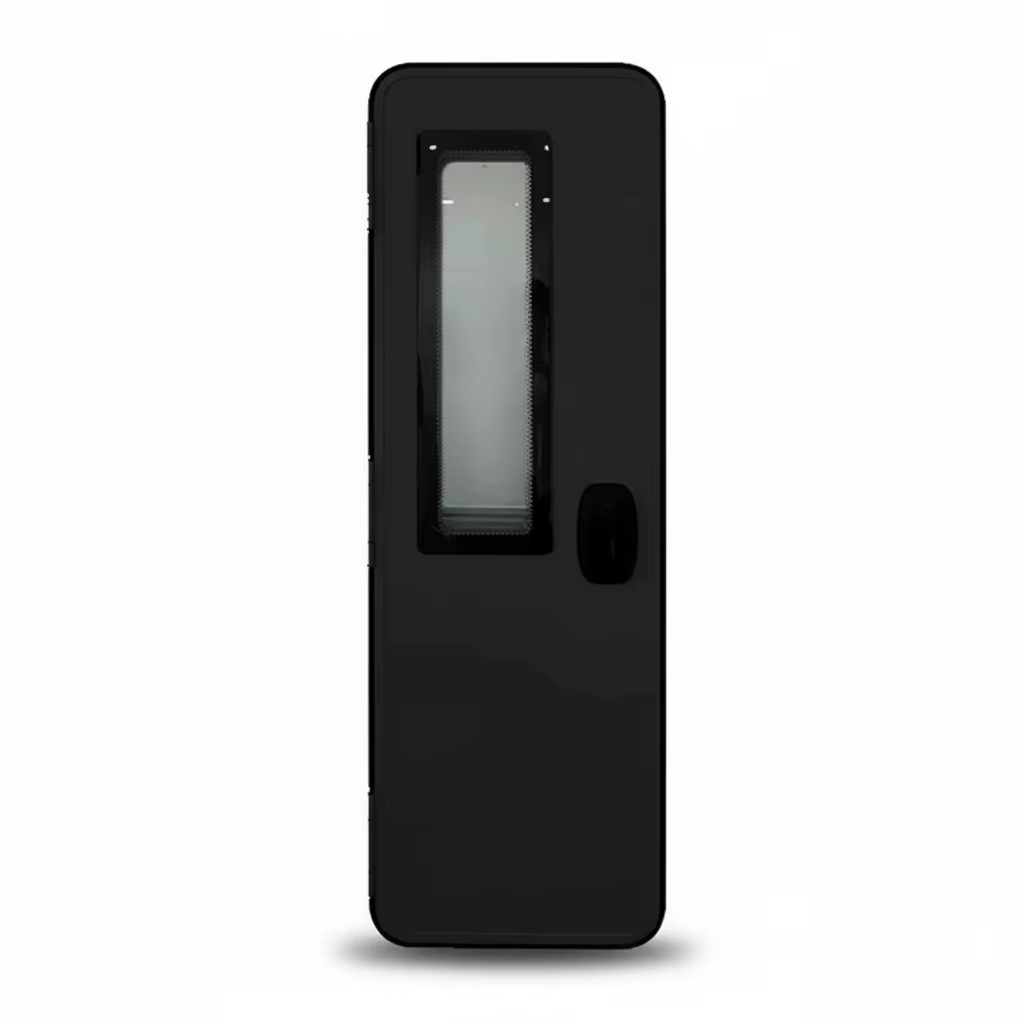 Porte d'entrée noire pour camping-car 600x1750mm, remplacement de porte de camping-car en alliage d'