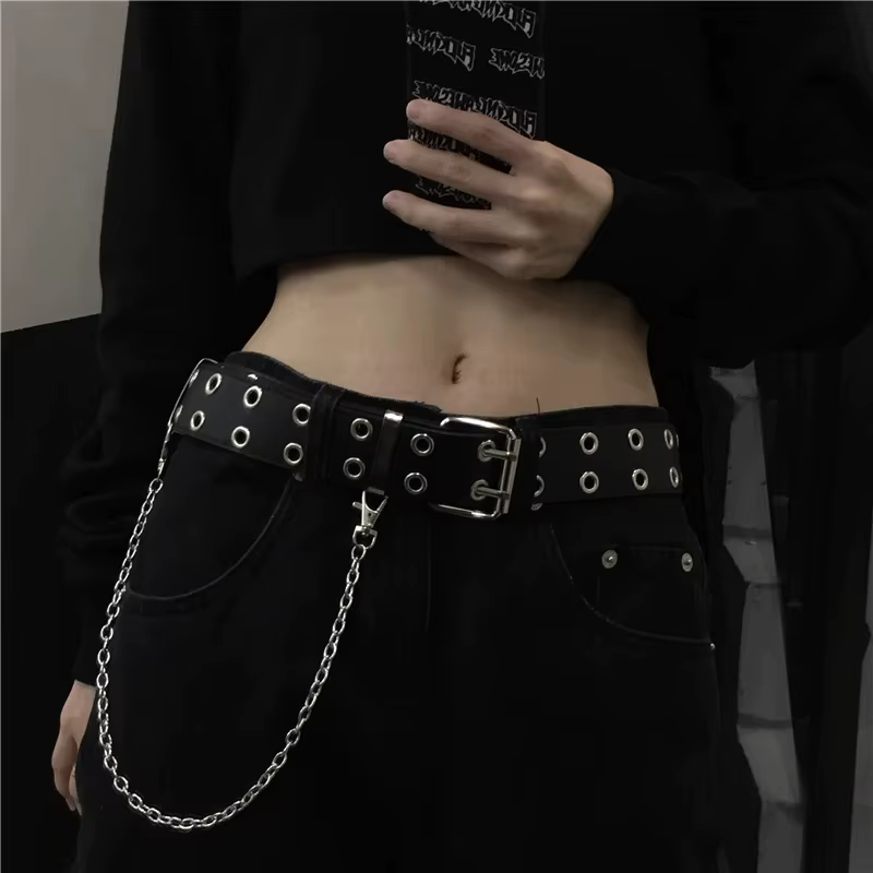 Ceintures en alliage pour femmes, chaîne de luxe pour cuir véritable, nouveau Style, boucle ardillon