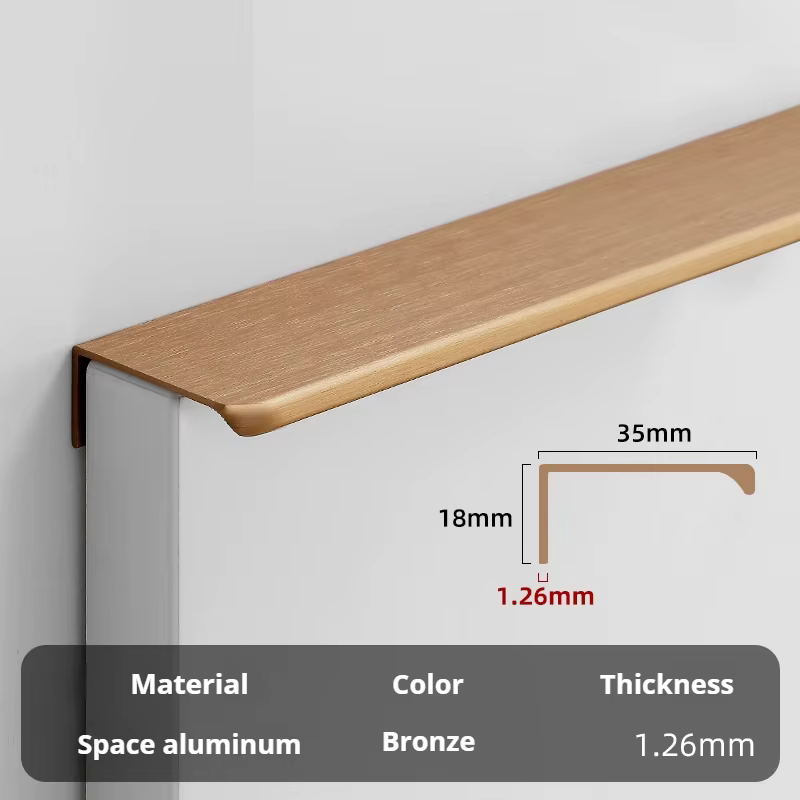 Poignée Invisible pour porte d'armoire, en alliage d'aluminium, poignée dissimulée, vente en gros, t