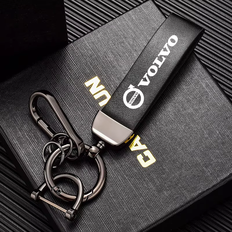 JOKey-Porte-clés de voiture en cuir, pendentif anti-perte, cadeau pour Volvo EX90, V60, V40, XC90, S