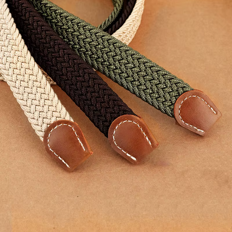 Ceinture tissée élastique et élastique pour femmes en une seule tenue, ceinture en jean décontractée