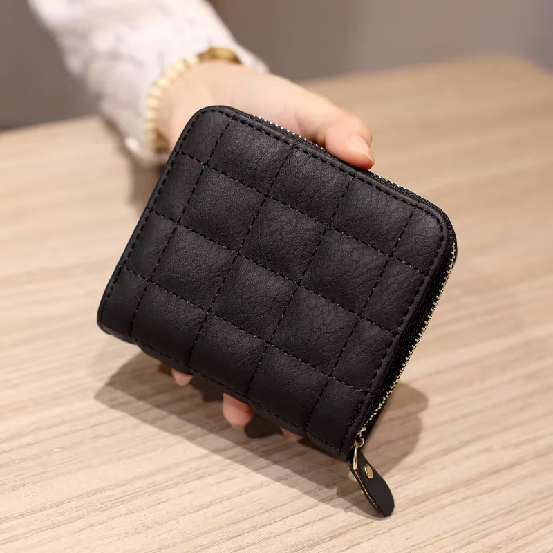 Portefeuille court en cuir PU pour femmes, marque de luxe, Design Nubuck à carreaux, petit portefeui