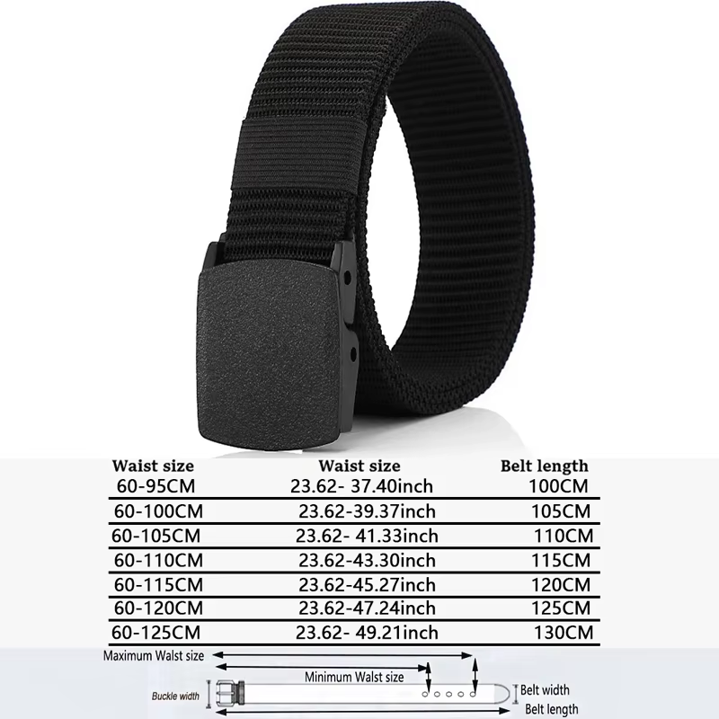 Ceintures en sangle en Nylon pour hommes, toile, tissu décontracté, ceinture tactique, accessoires d