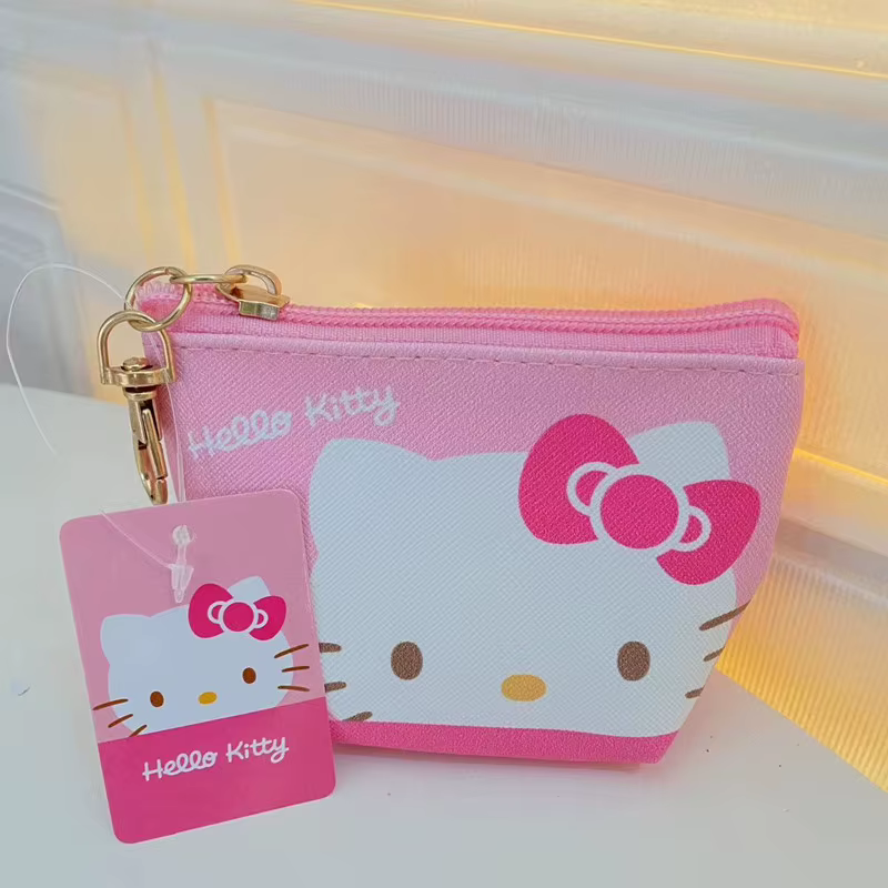 Sanurgente Cinnamoroll Kuromi Porte-monnaie, Hellokitty Melody, Dessin animé mignon Pochacco, Petit 