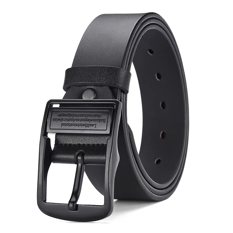 Ceinture en cuir pour hommes, boucle noire, nouveau style, à la mode, tendance, luxe léger, décontra
