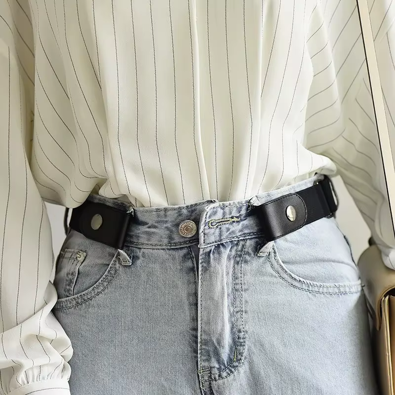 Ceinture sans boucle pour pantalons en Jean, robes, ceinture de taille élastique extensible sans bou