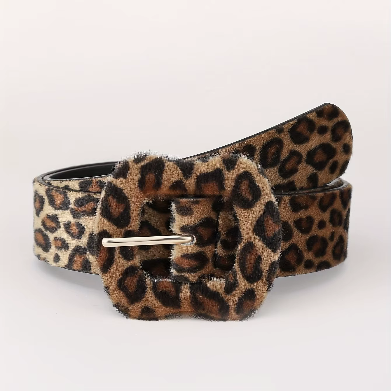 1 ceinture à imprimé léopard pour femme, un cadeau polyvalent et tendance pour les festivals, les am