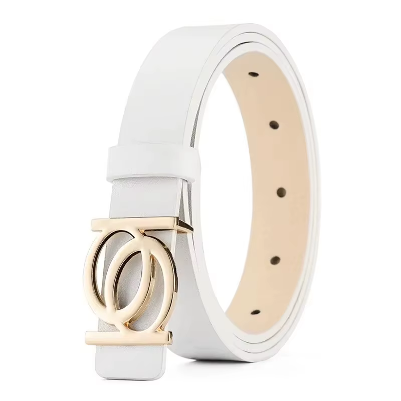 Nouvelle ceinture pour femme, ceinture à boucle dorée tendance, ceinture en cuir PU personnalisée à 