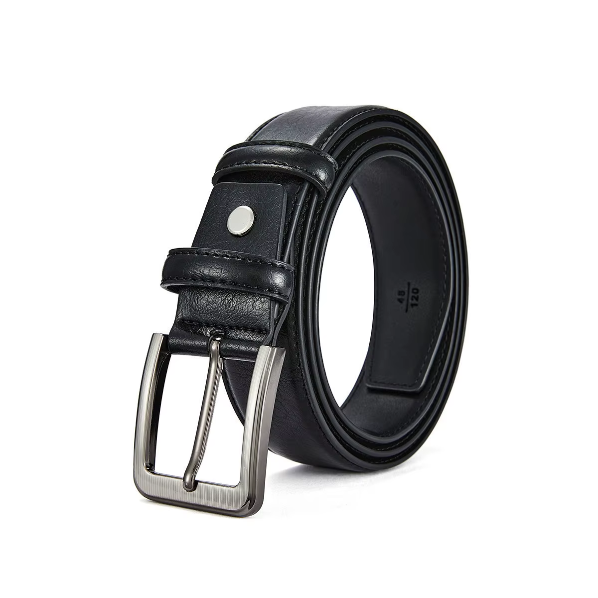 Ceinture pour hommes garçons ceinture en cuir véritable boucle ardillon ceinture marron jeunesse d'â