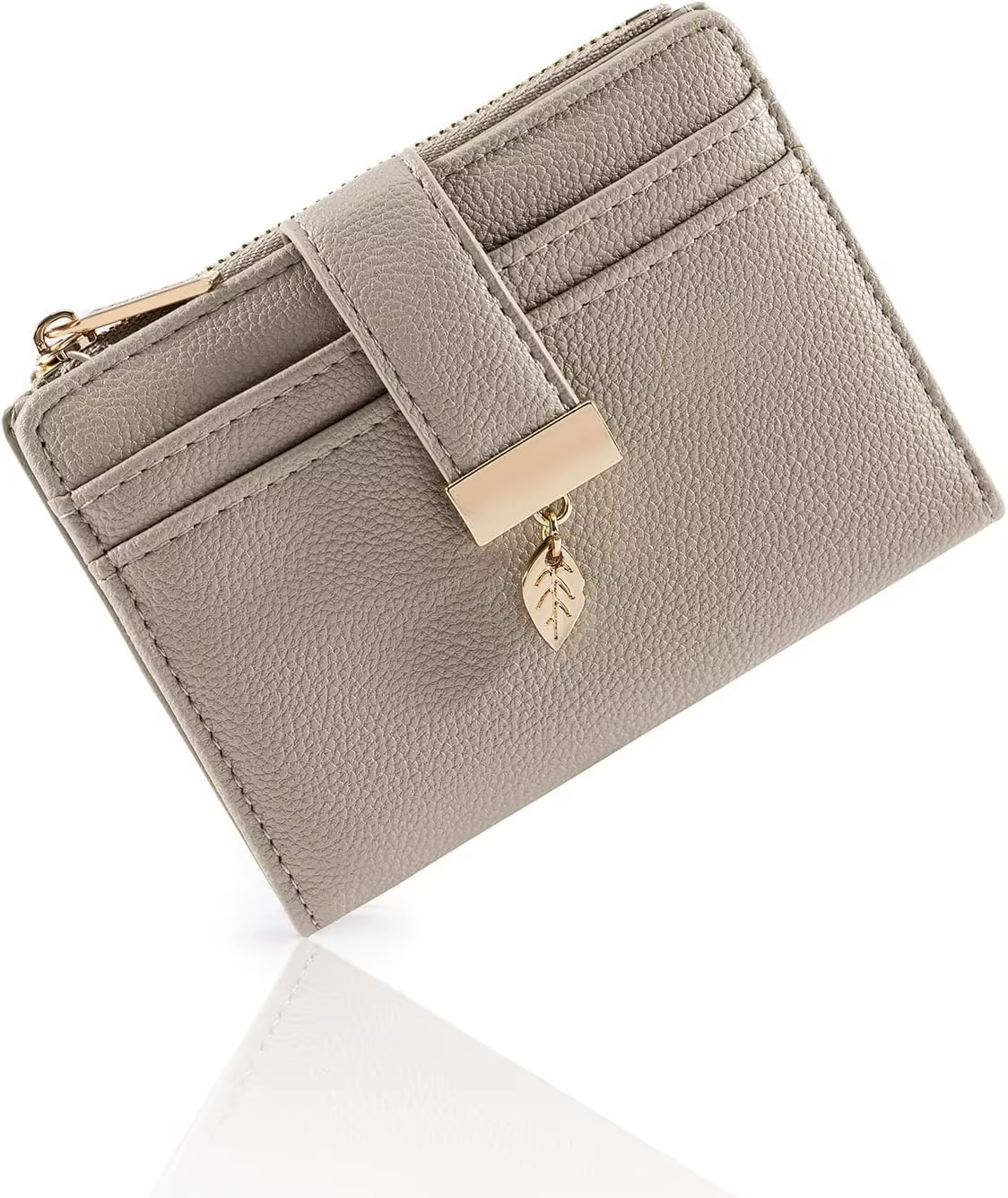 Portefeuille en cuir pour femme Pomelo Best avec poche à monnaie zippée, compartiments pour cartes à