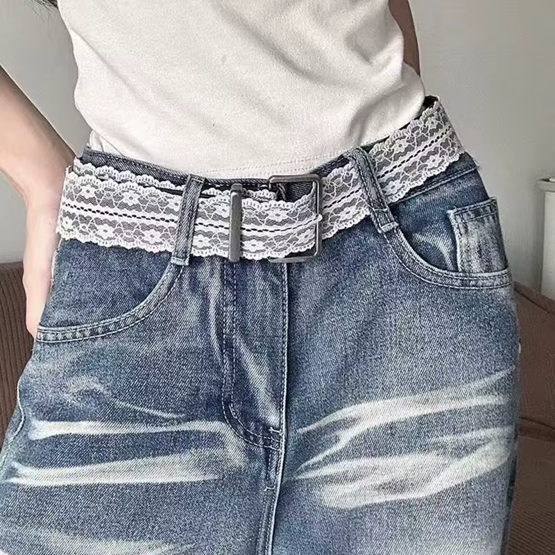 Ceinture de taille en dentelle pour femmes, accessoire de tempérament doux de désir pur d'été 2025, 