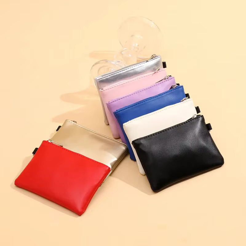 Mini portefeuille mignon pour femmes, porte-monnaie en PU, sac de rangement pour cartes et clés, mod