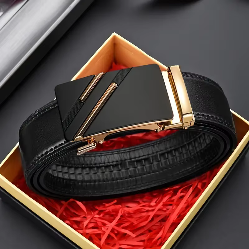 Hommes ceinture en cuir ceinture en alliage de métal boucle automatique marque de luxe Design ceintu