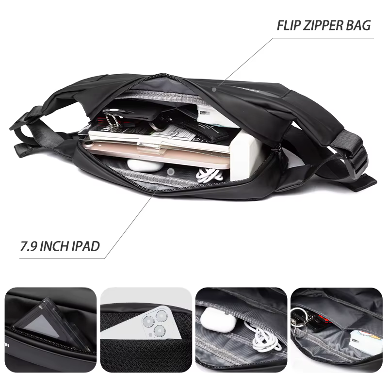 MATE ELAN solide imperméable hommes bandoulière sac à bandoulière quotidien voyage sport Fanny Pack