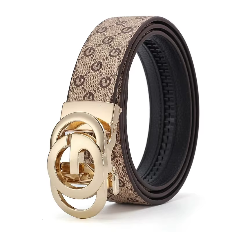 Ceinture en cuir véritable et cuir pour hommes, mode décontractée, marque de luxe, jeans, design pol