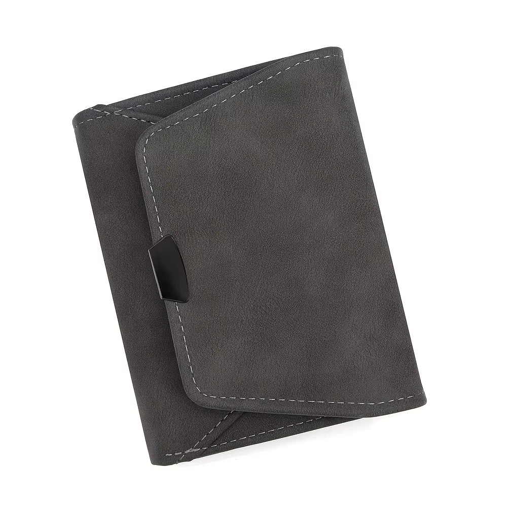 Femmes Vintage daim portefeuille Vintage Compact à deux volets porte-monnaie mode court portefeuille
