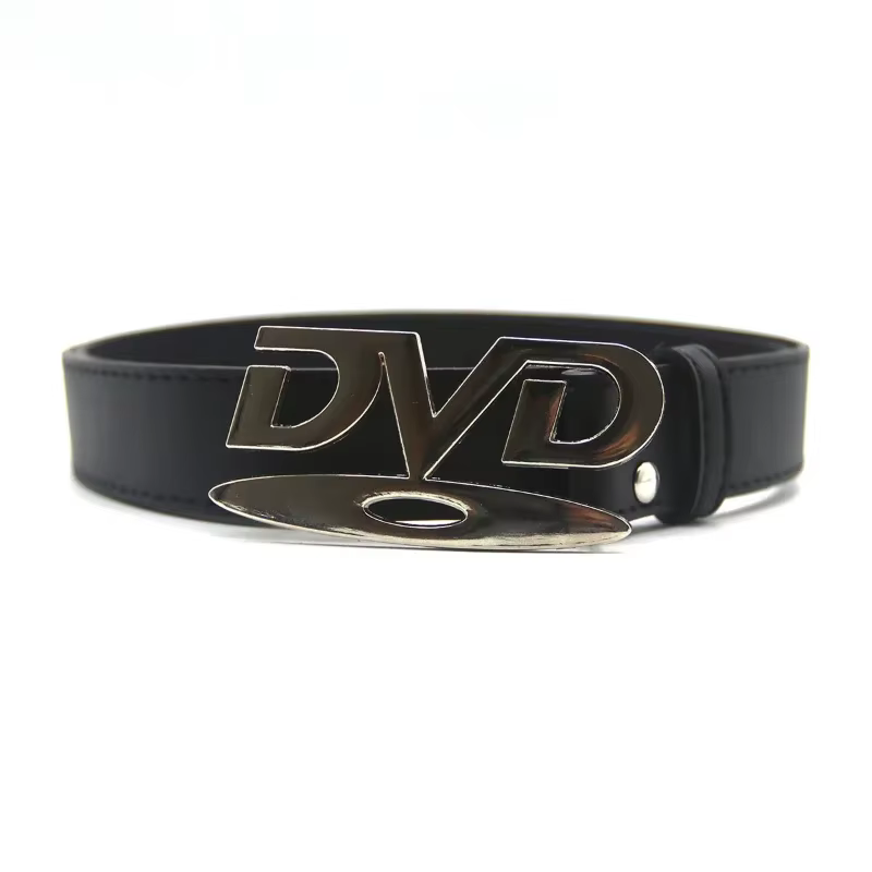 Ceinture en Pu pour hommes et femmes, Design rétro, DVD, mode, boucle britannique, centaines de la n