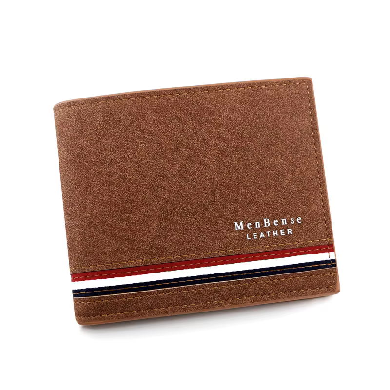 Portefeuille court de luxe pour hommes, porte-monnaie en cuir PU de haute qualité, poche à monnaie p