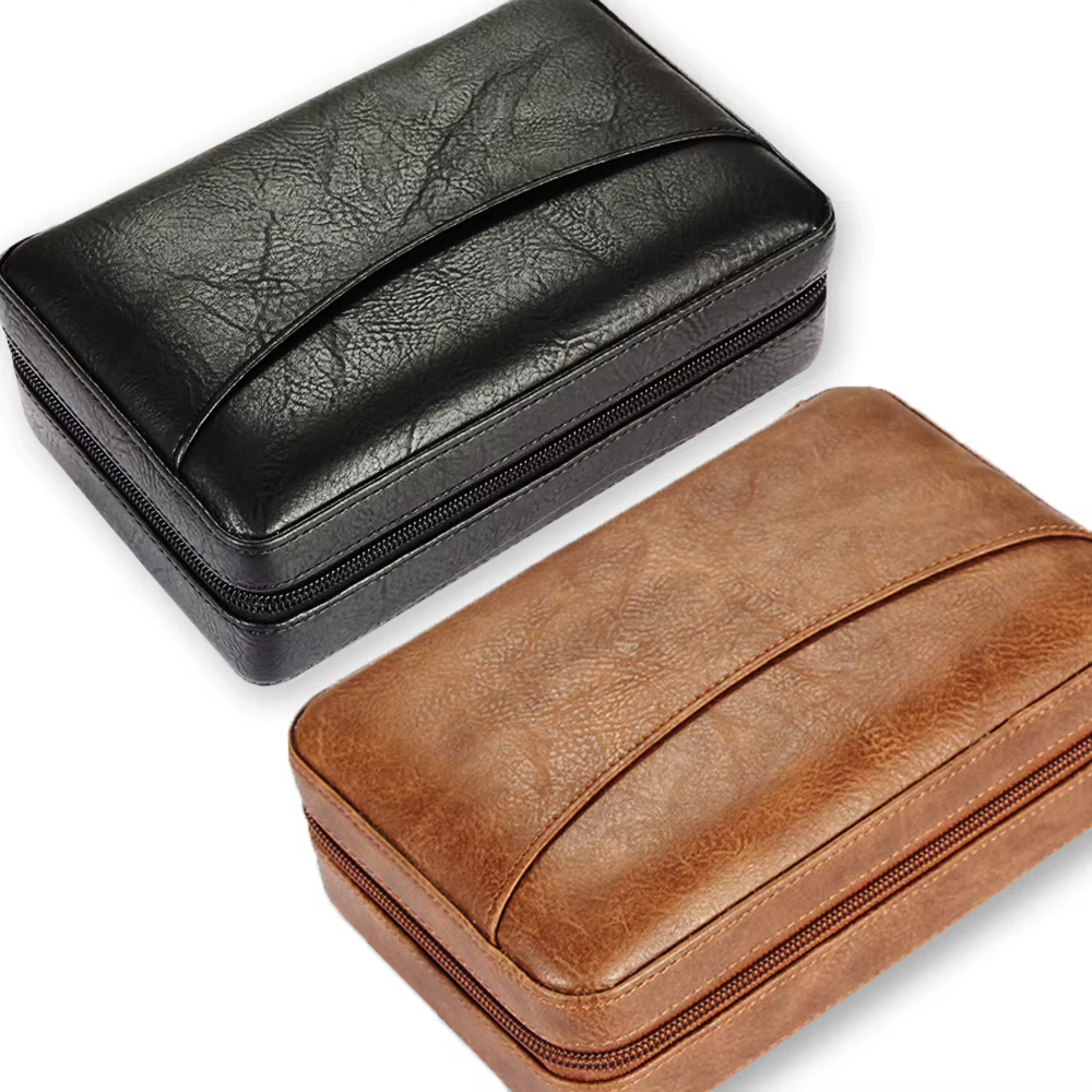 GALINER-Boîte à cigares en cuir avec accessoires, étui de voyage portable pour humidificateur, suppo