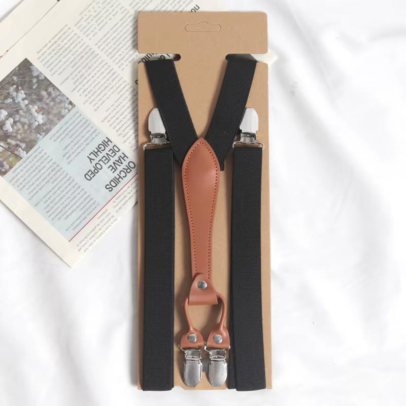 Bretelles Vintage de haute qualité pour hommes et femmes, extrémité de bouton pour adulte, dos en Y,