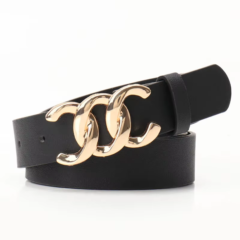 Ceinture pour femme de style premium, polyvalente, pour veste et jean, avec boucle décorative en all