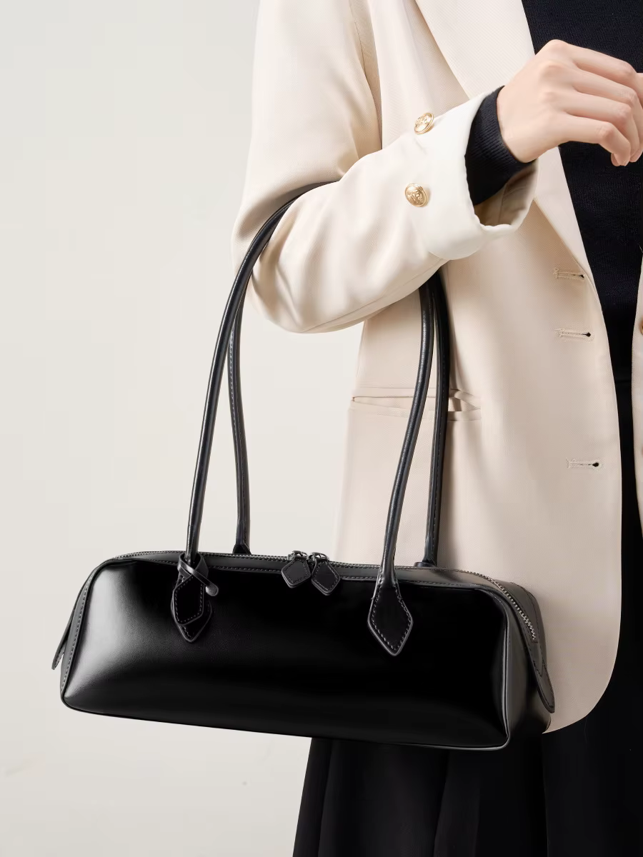 Sac en cuir véritable femme 2025 sac de luxe coréen vintage long sac à bandoulière sacs à main dames