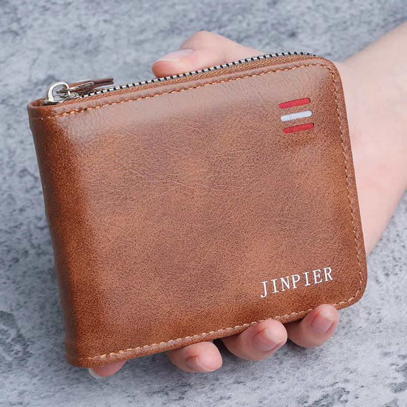 Portefeuille Homme 2026 Nouveau Style Court Tendance Grande Capacité Porte-Cartes en Cuir Souple Des