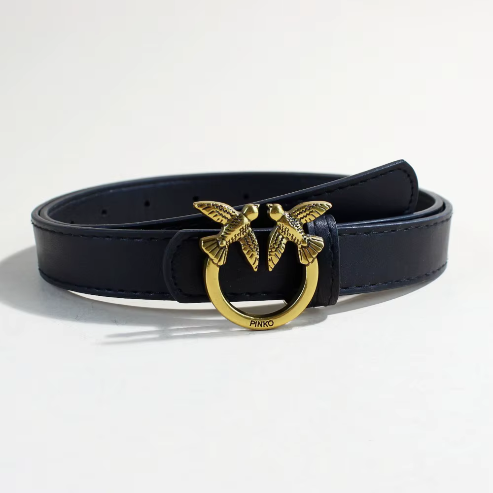 Ceinture décontractée pour femme avec boucle en forme d'hirondelle, ceinture en cuir tendance pour f