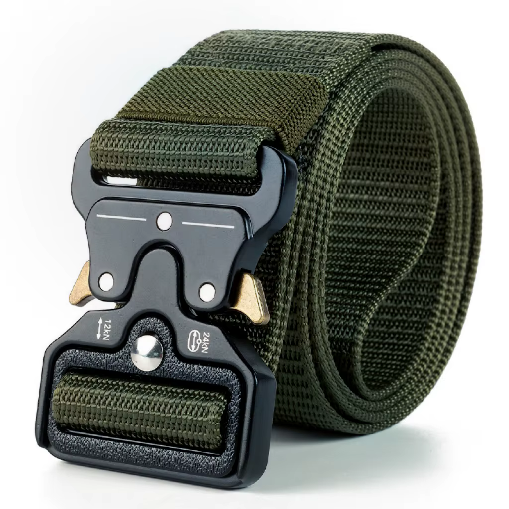 Ceinture décontractée pour hommes avec boucle en plastique réglable - ceinture de sport noire durabl