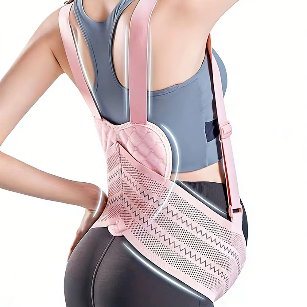 1 ceinture de soutien pour la maternité pour le bas du dos pendant la grossesse, réglable et respira
