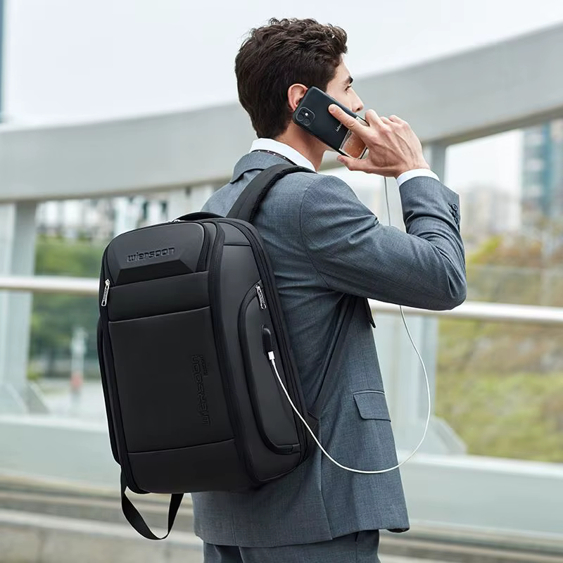 Sac à dos d'affaires 35 L pour hommes, étanche, grande capacité, voyage d'affaires, mot de passe mul