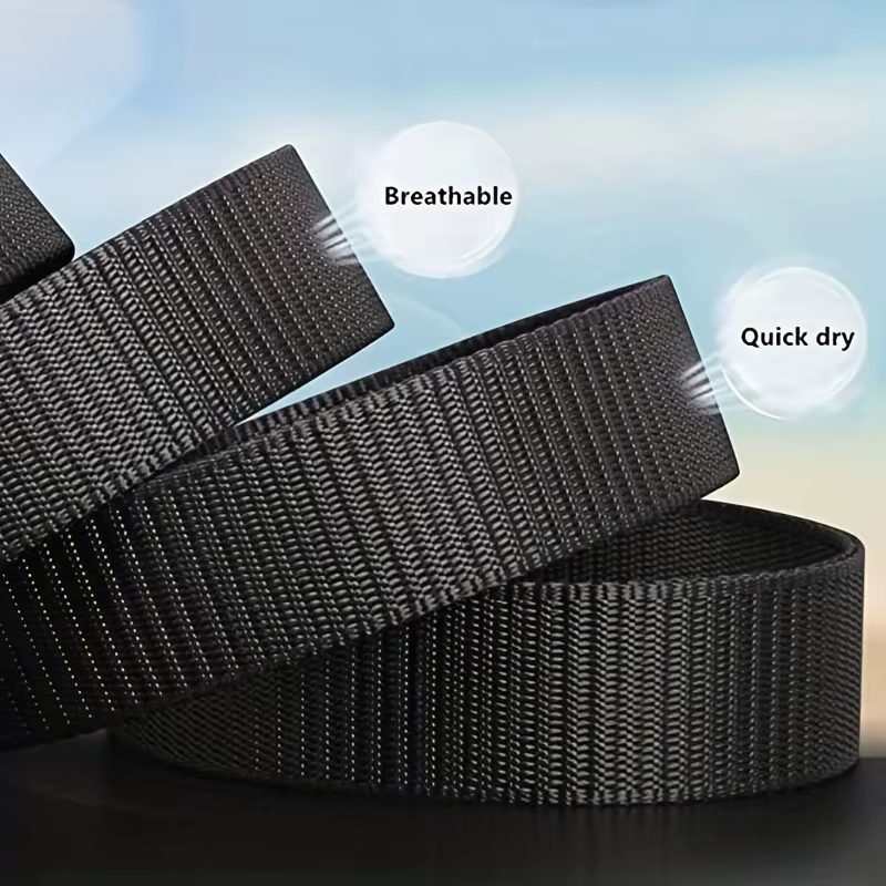 Ceinture en nylon non métallique, structure automatique, extérieur, multifonctionnel, DulCanvas, env