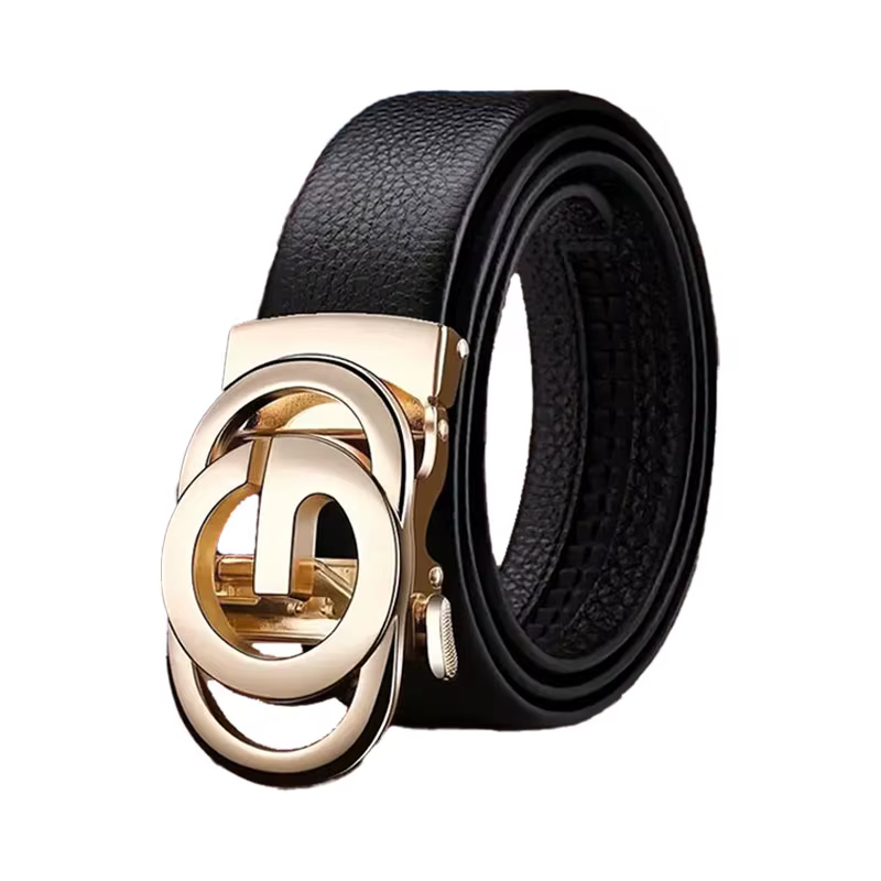 Ceinture d'affaires pour homme - Ceinture à boucle automatique en alliage de haute qualité, boucle é