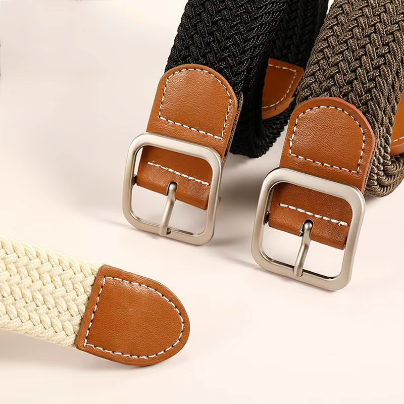 Ceinture tissée pour pantalons et pantalons pour hommes et femmes, en toile pour jeunes, Style Insta