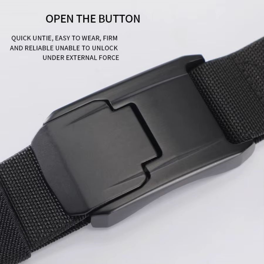 Nouvelle ceinture extensible pour hommes et femmes, boucle à dégagement rapide, solide, en vrai Nylo