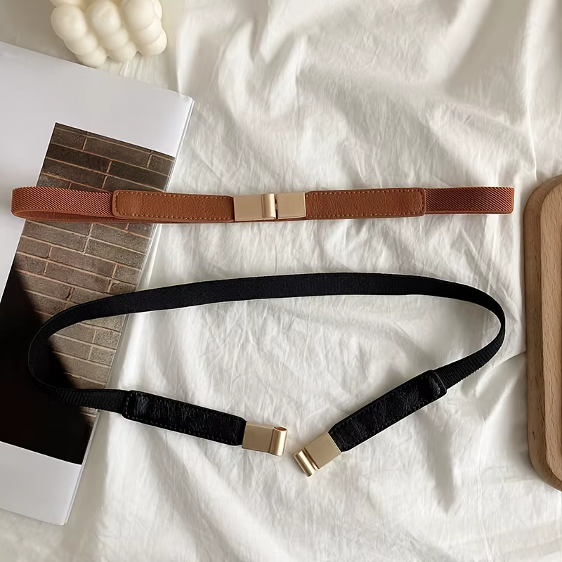 Ceinture fine élastique pour filles, décoration, mode, robe, jupe