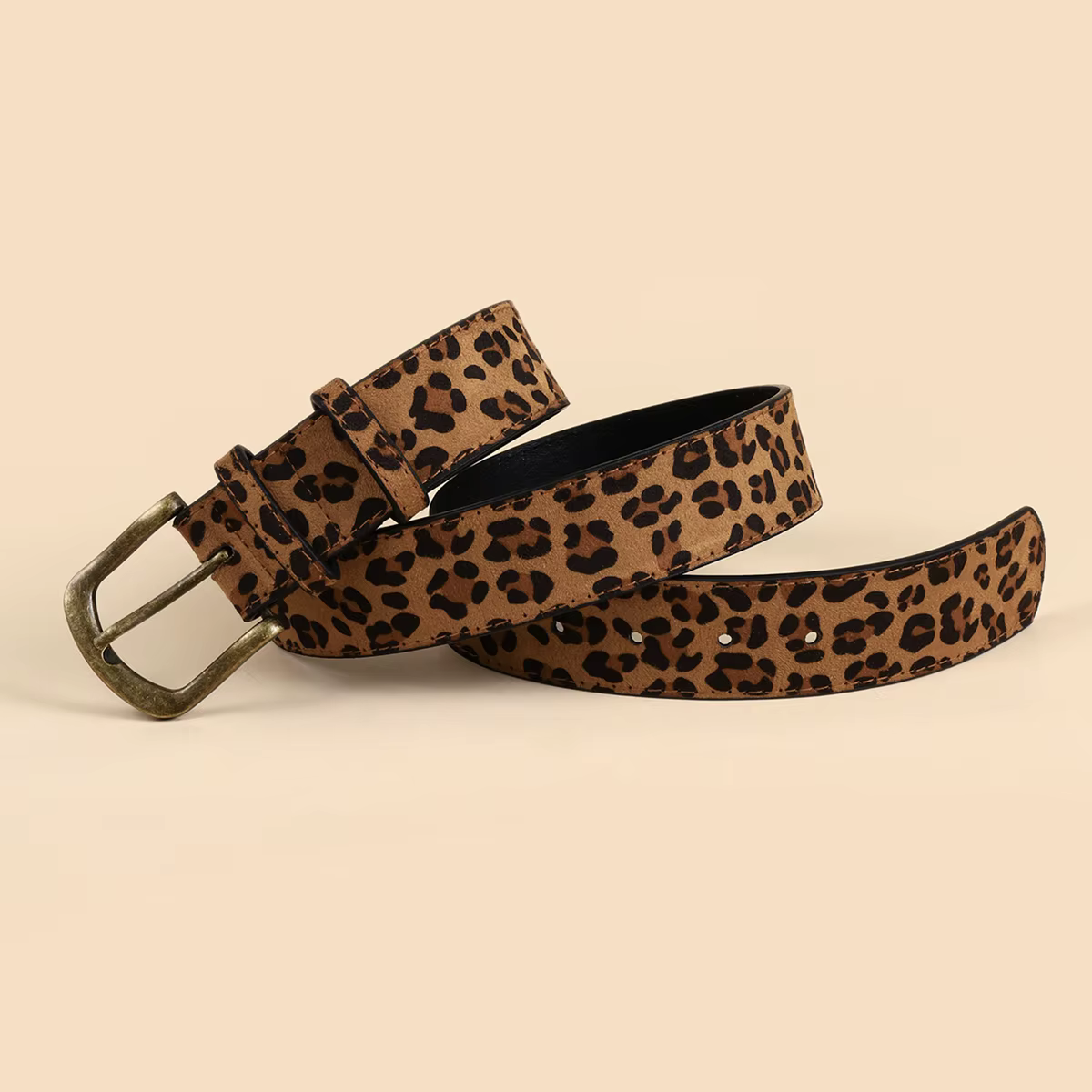 Ceinture imprimée léopard pour femme, style Boho, PU, robe couvertes, ceinture personnalisée
